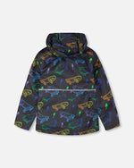 3-In-1 Two-Piece Mid-Season Outerwear Set Black Printed Skateboards - H30W57_3H026