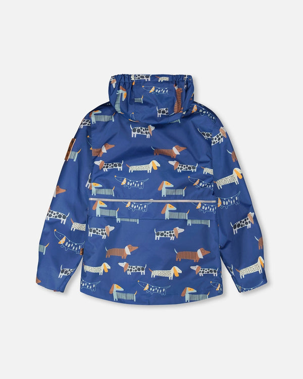 3-In-1 Two-Piece Mid-Season Outerwear Set Blue Dog Print - H30W57_3H033