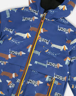 3-In-1 Two-Piece Mid-Season Outerwear Set Blue Dog Print - H30W57_3H033