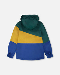Insulated Two-Piece Mid-Season Outerwear Set Green, Yellow And Blue - H30W59S_03930