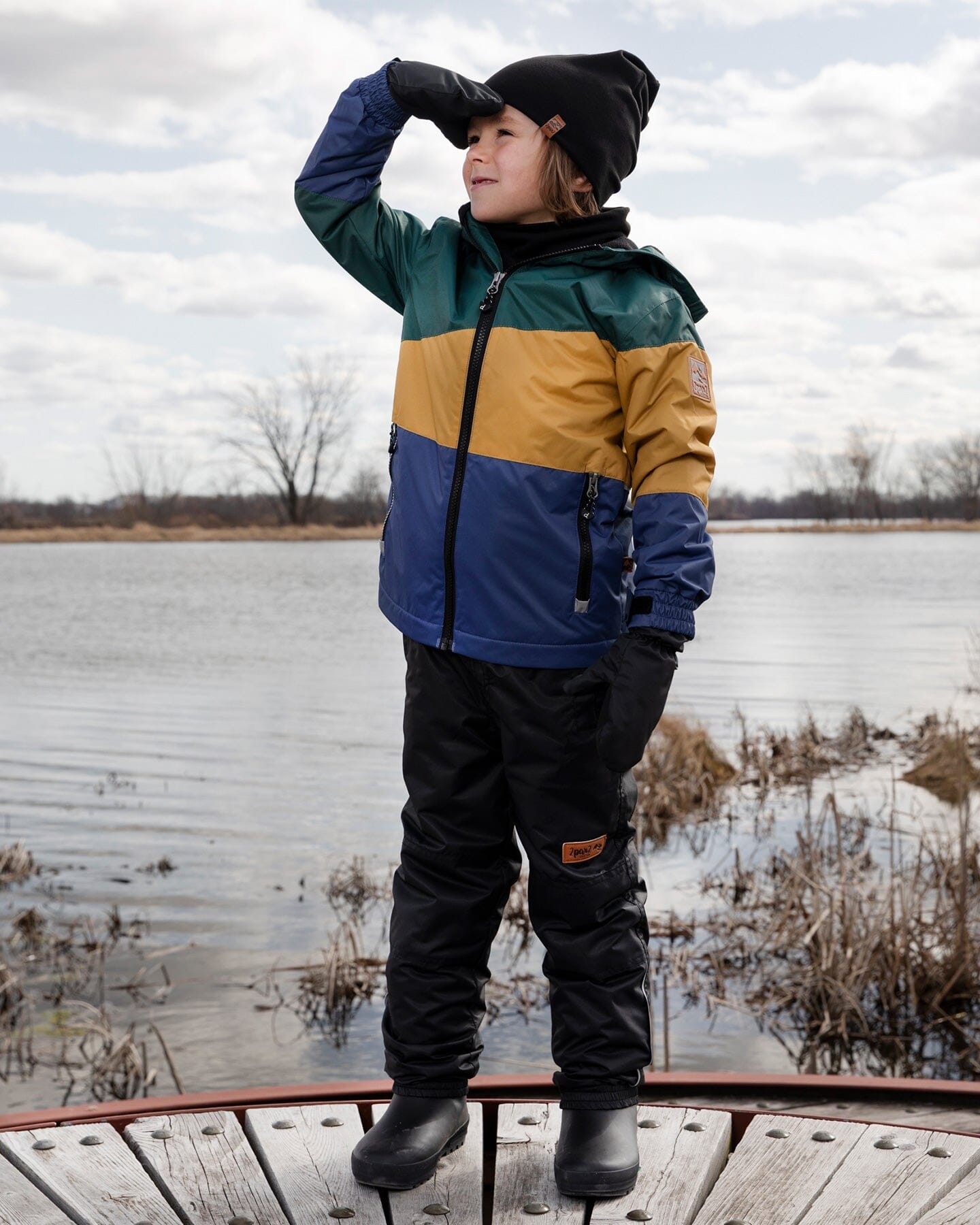 Two-Piece Mid-Season Outerwear Set Green, Yellow And Blue - H30W59_03930