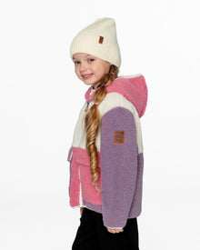 Sherpa Jacket Lilac Colorblock Outerwear Deux par Deux 