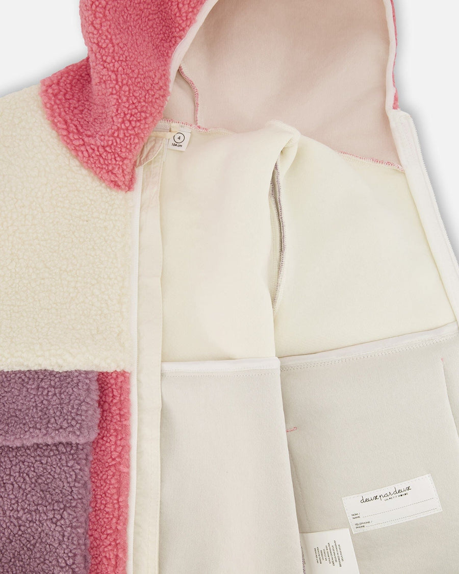 Sherpa Jacket Pink Colorblock - H30W60_01380