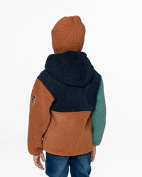 Sherpa Jacket Navy Colorblock Outerwear Deux par Deux 