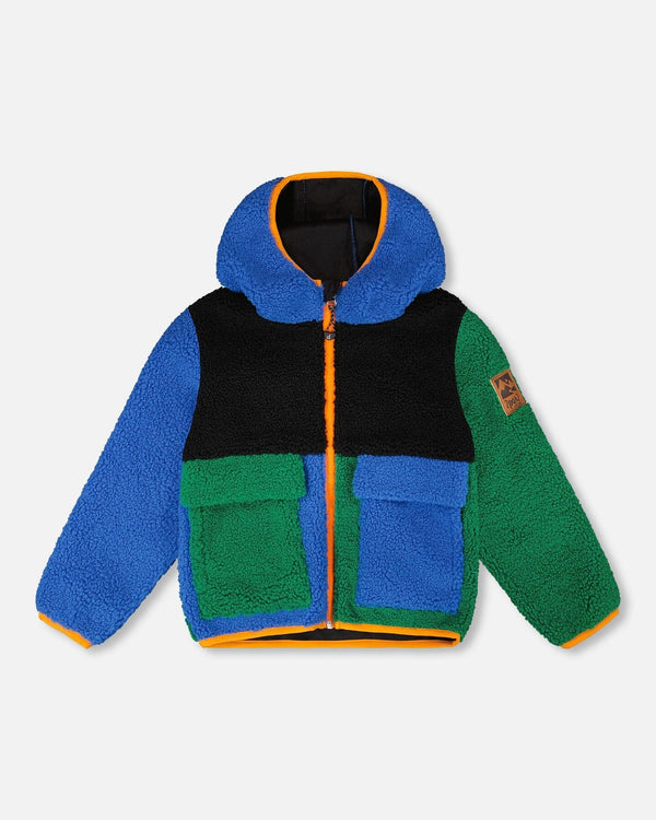 Sherpa Jacket Blue Colorblock - H30W60_04690