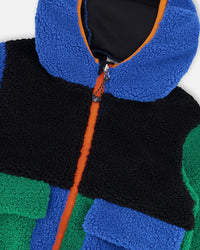 Sherpa Jacket Blue Colorblock - H30W60_04690