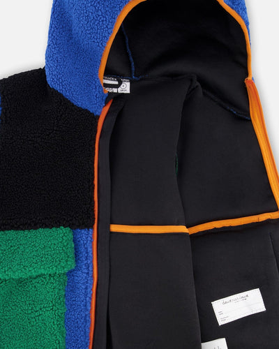 Sherpa Jacket Blue Colorblock - H30W60_04690