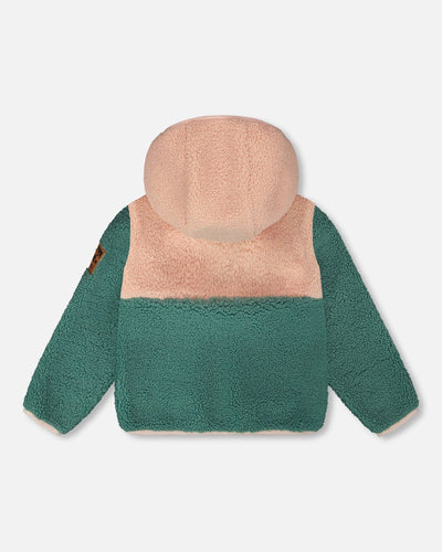 Sherpa Jacket Light Pink Colorblock - H30W60_06003