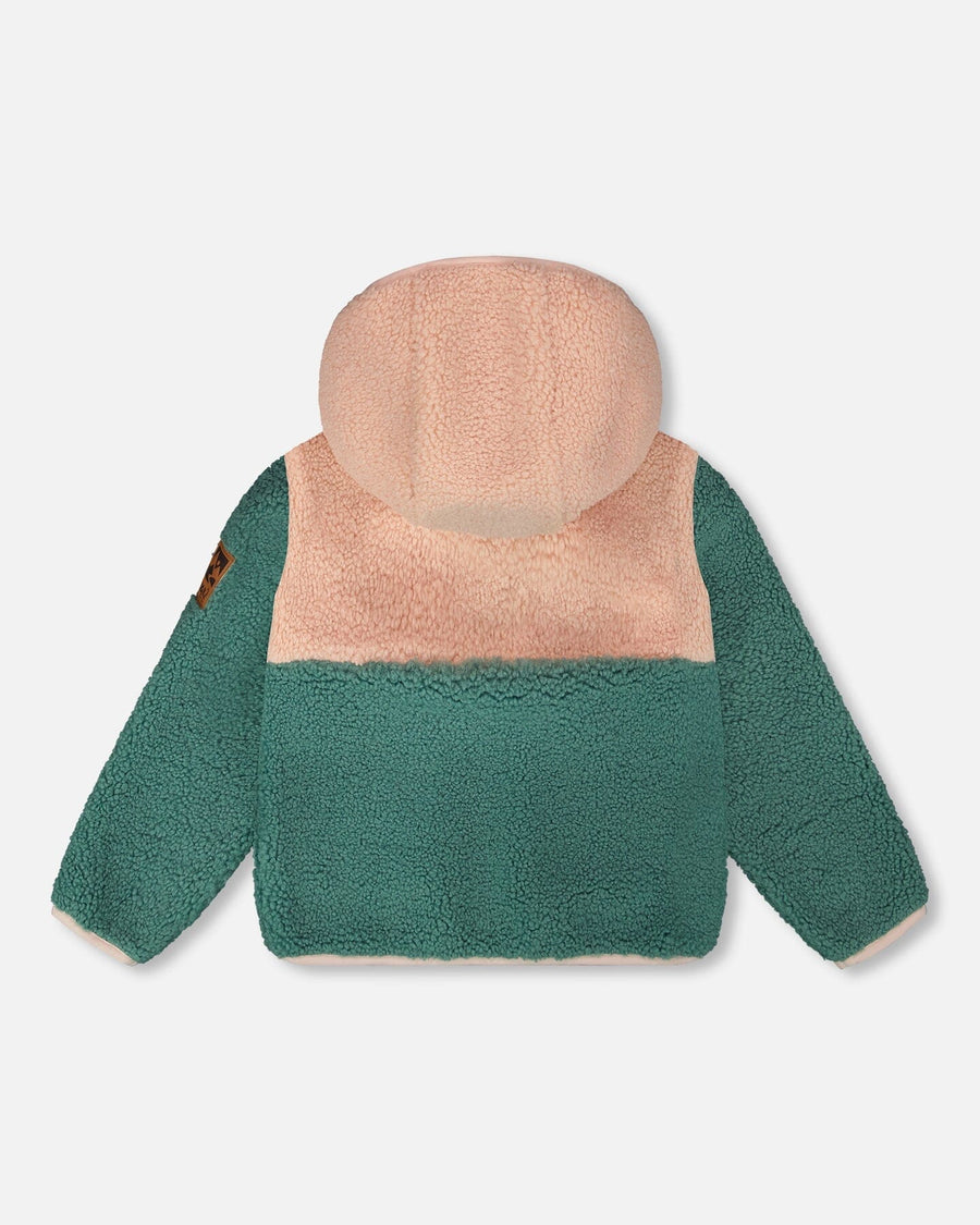 Sherpa Jacket Light Pink Colorblock - H30W60_06003