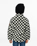 Sherpa Jacket Black Checkerboard Outerwear Deux par Deux 