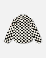 Sherpa Jacket Black Checkerboard - H30W61_3H039