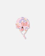 Baby Mid-Season One-Piece Outerwear With Hat Pink Flower Print - H30W64_3H004
