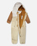 Baby Mid-Season One-Piece Outerwear With Hat Beige - H30W65_01850