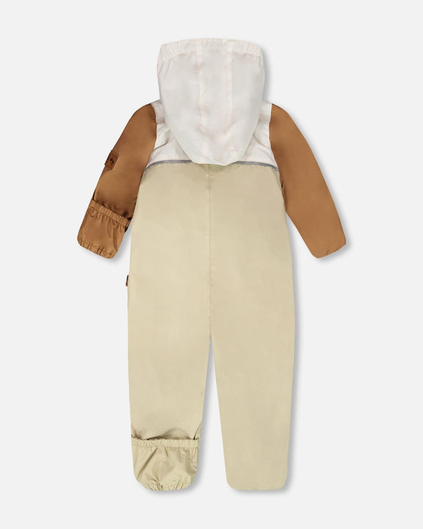 Baby Mid-Season One-Piece Outerwear With Hat Beige - H30W65_01850