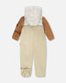 Baby Mid-Season One-Piece Outerwear With Hat Beige - H30W65_01850