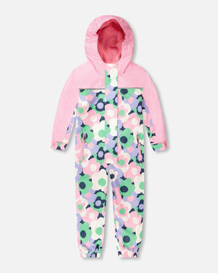 Kids Mid-Season One-Piece Outerwear Black Printed Flowers - H30W70_3H003