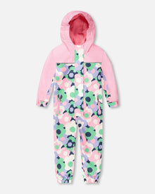 Kids Mid-Season One-Piece Outerwear Black Printed Flowers - H30W70_3H003