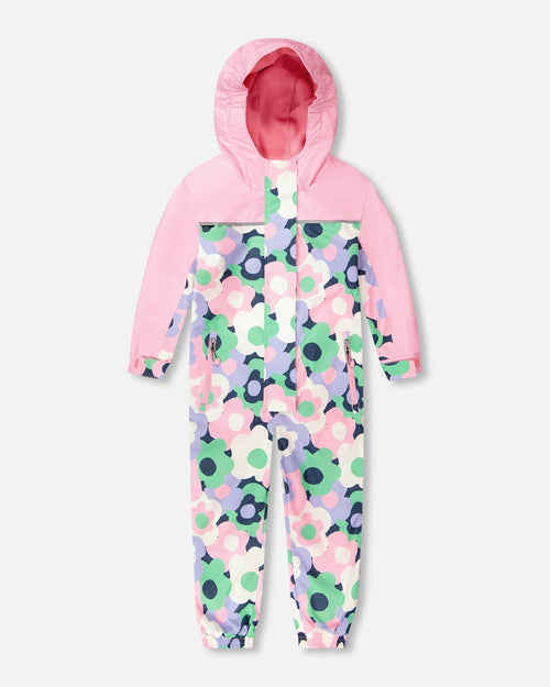 Kids Mid-Season One-Piece Outerwear Black Printed Flowers - H30W70_3H003