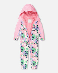 Kids Mid-Season One-Piece Outerwear Black Printed Flowers - H30W70_3H003
