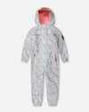 Kids Mid-Season One-Piece Outerwear Blue Mini Flower Print - H30W70_3H005