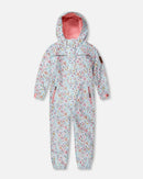 Kids Mid-Season One-Piece Outerwear Blue Mini Flower Print - H30W70_3H005