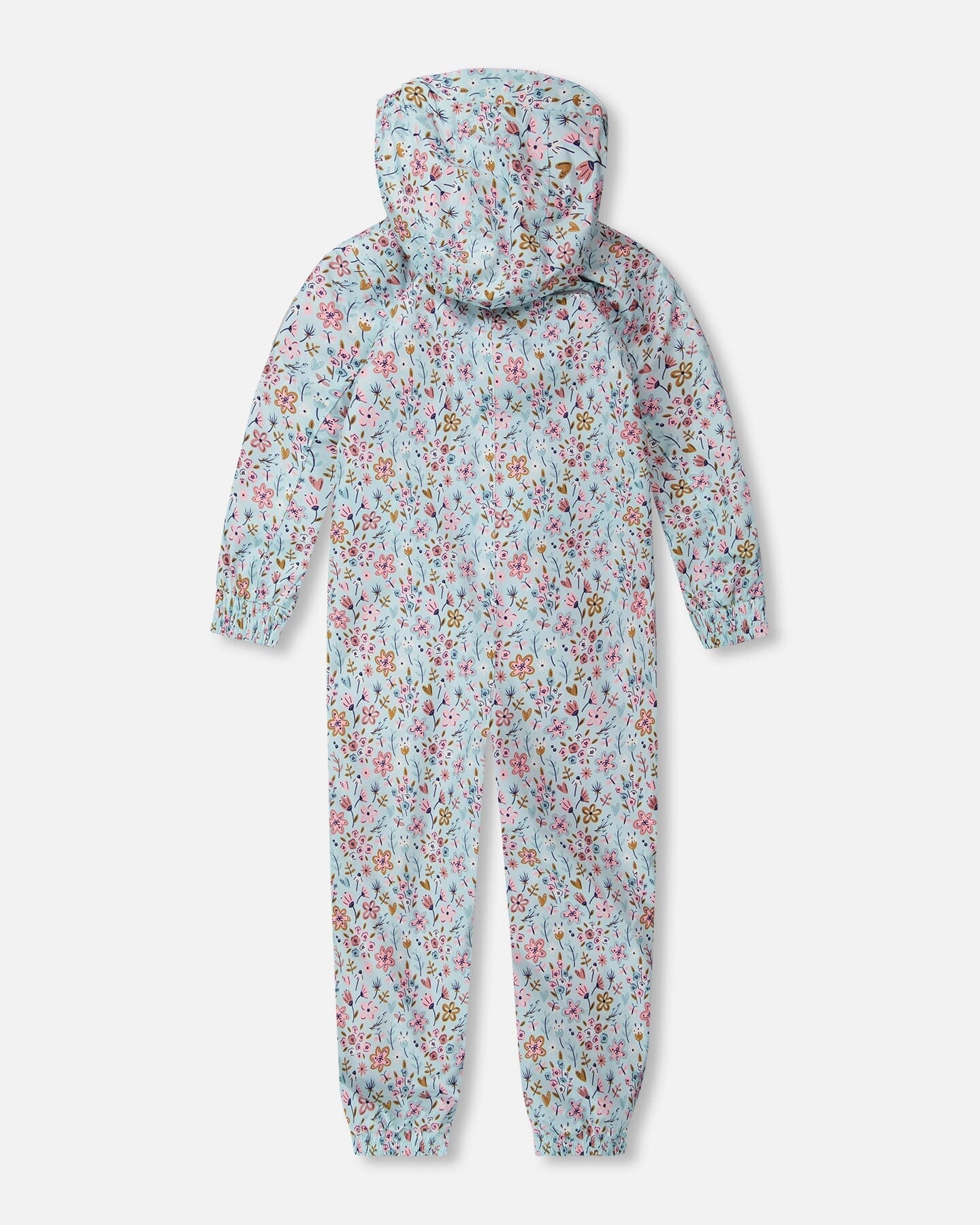 Kids Mid-Season One-Piece Outerwear Blue Mini Flower Print - H30W70_3H005