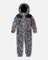 Kids Mid-Season One-Piece Outerwear Black Animal Print