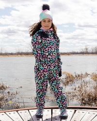 Kids Mid-Season One-Piece Outerwear Black Animal Print - H30W70_3H010