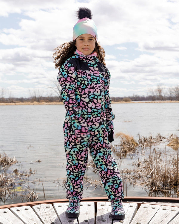 Kids Mid-Season One-Piece Outerwear Black Animal Print - H30W70_3H010