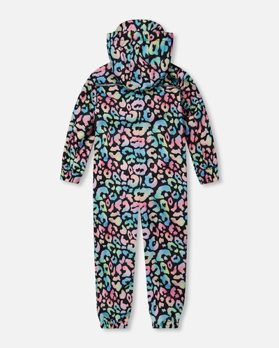 Kids Mid-Season One-Piece Outerwear Black Animal Print - H30W70_3H010