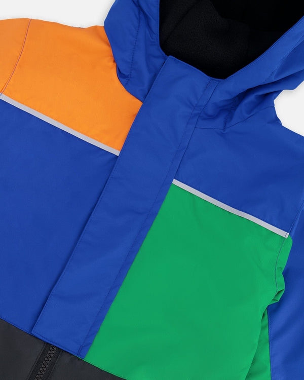 Kids Mid-Season One-Piece Outerwear Royal Blue Colorblock - H30W71_04690