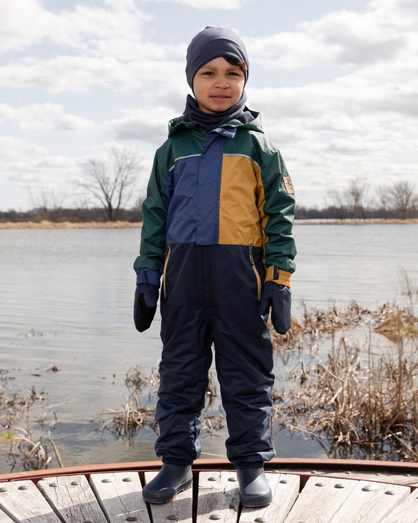 Kids Mid-Season One-Piece Outerwear Navy Colorblock - H30W71_04790