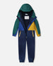 Kids Mid-Season One-Piece Outerwear Navy Colorblock - H30W71_04790