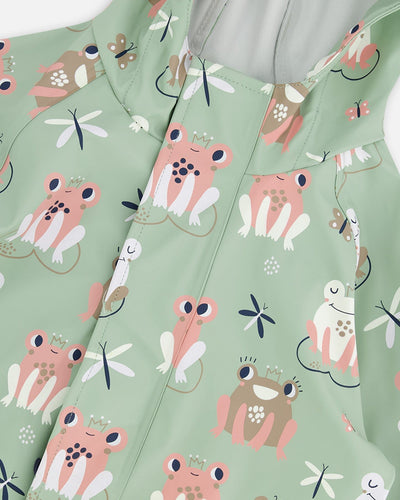 Rain One-Piece In Polyurethane Green Frog Print - H30W72_3H022