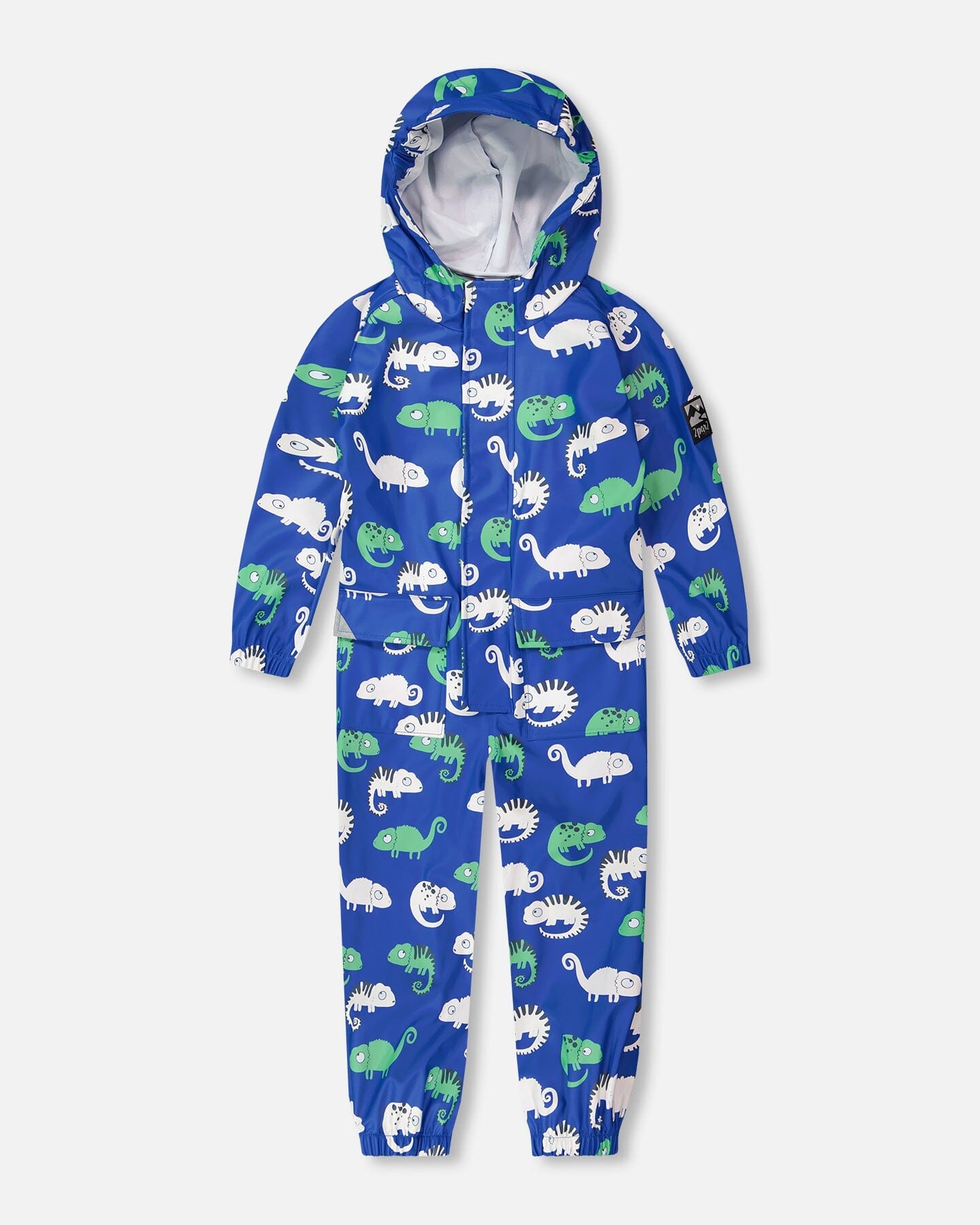 Rain One-Piece In Polyurethane Blue Chameleon Print - H30W72_3H023