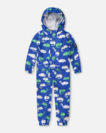 Rain One-Piece In Polyurethane Blue Chameleon Print - H30W72_3H023
