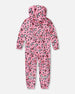 Rain One-Piece In Polyurethane Pink Heart Print - H30W72_3H024