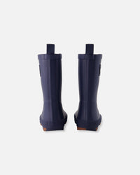 Rain Boots In Natural Rubber Navy Blue - H30WB10_04790
