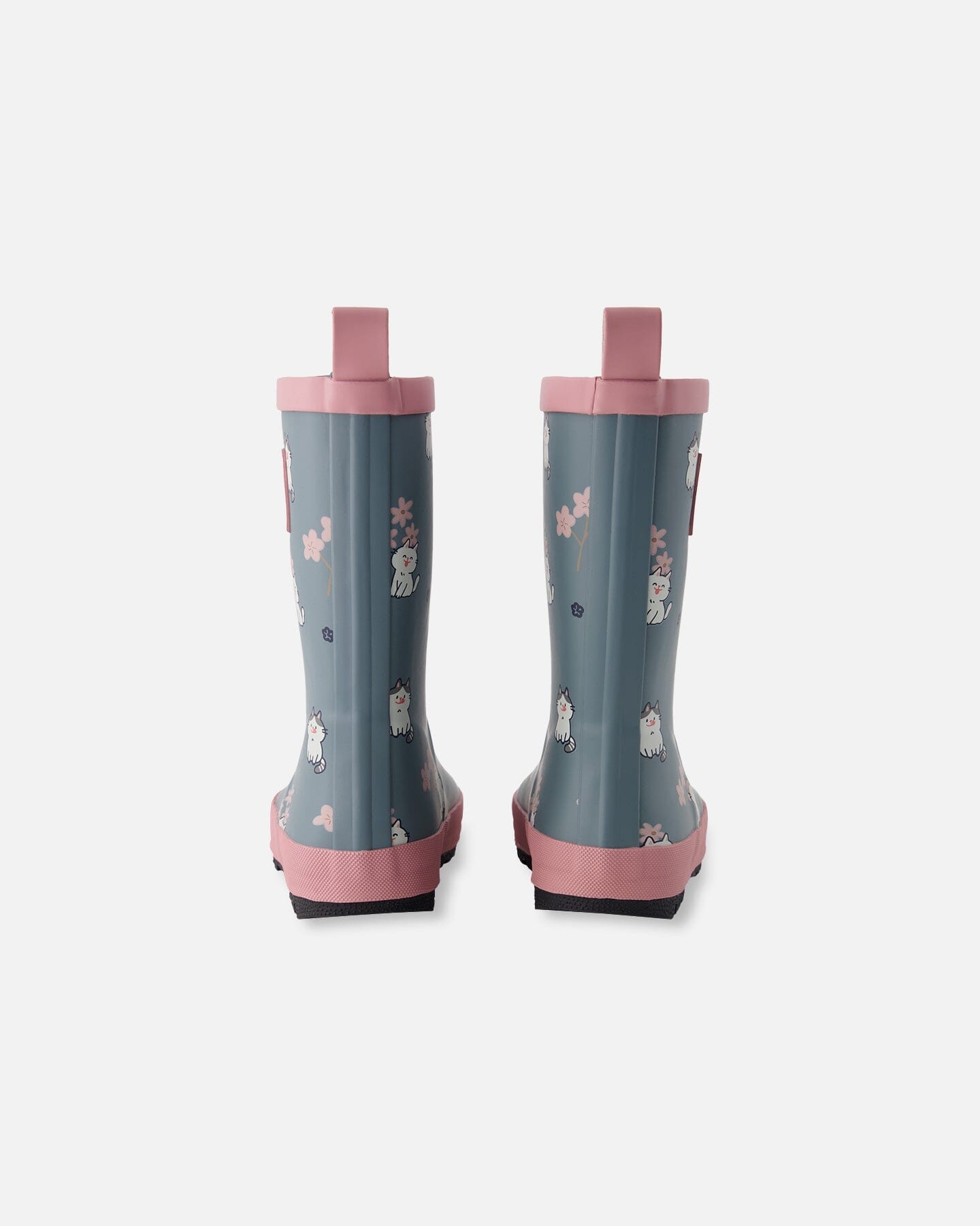 Rain Boots In Natural Rubber Green Cat Print - H30WB10_3H001