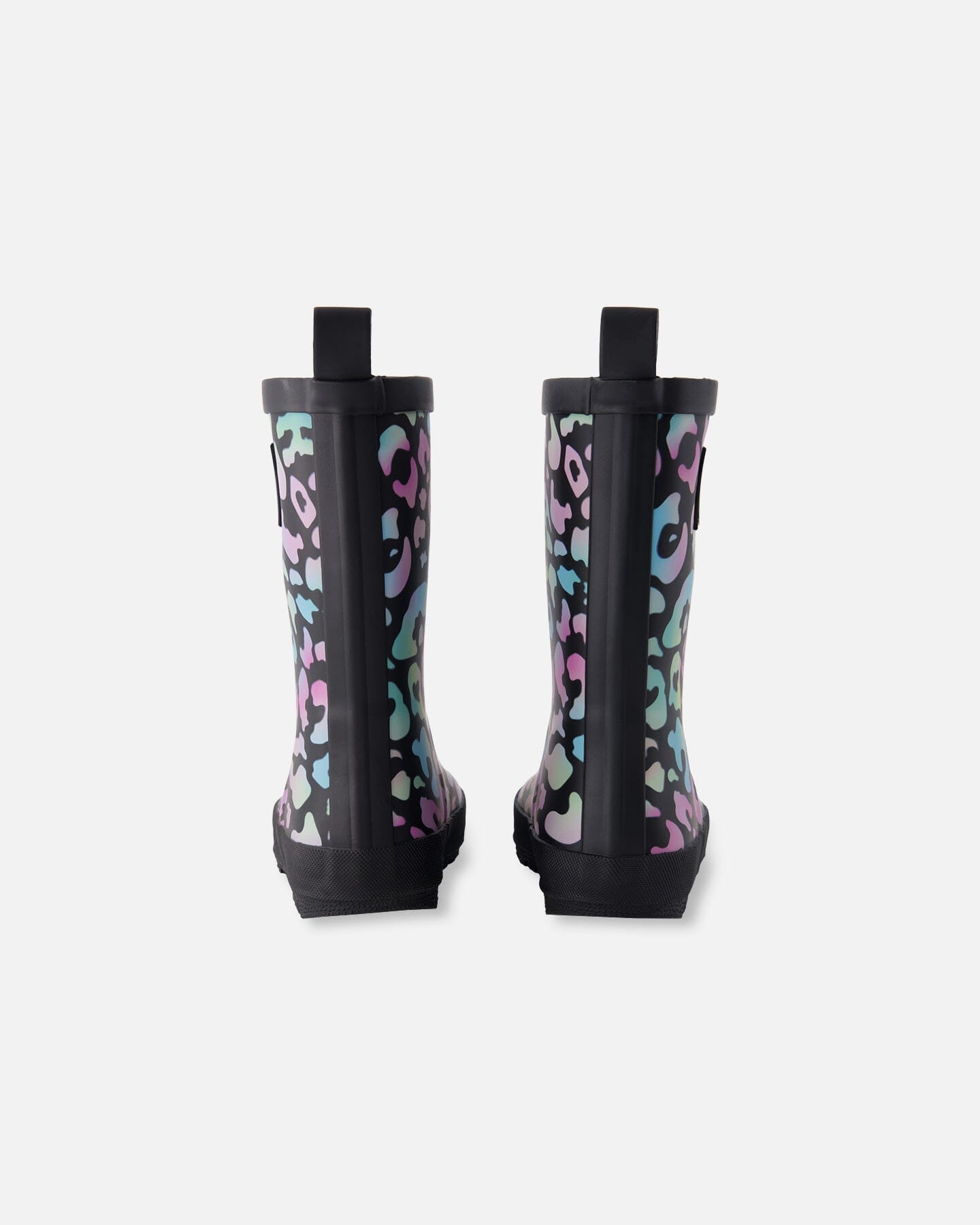 Rain Boots In Natural Rubber Black Animal Print - H30WB10_3H010