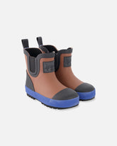 Bottes de pluie courtes en caoutchouc naturel brun