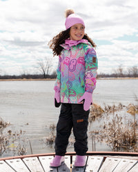 Mid-Season Mittens In Recycled Polyester Pink - H30WM201_06240