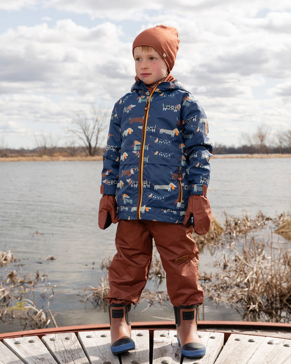 Mid-Season Mittens In Recycled Polyester Brown - H30WM201_08480