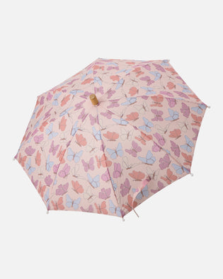 Umbrella Pink Butterfly Print - H30WPR_3H007