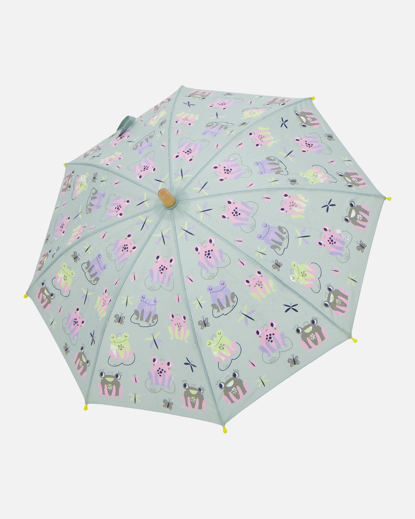 Green raincoat with color-changing frogs Outerwear Deux par Deux 