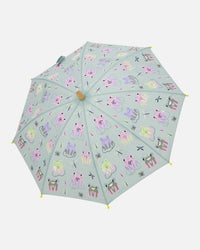 Green raincoat with color-changing frogs Outerwear Deux par Deux 