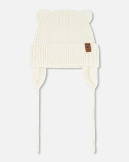 Baby Knit Hat Off White - H30WT23_01380