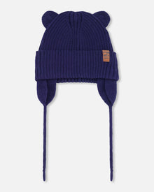 Baby Knit Hat Navy Blue - H30WT23_04790