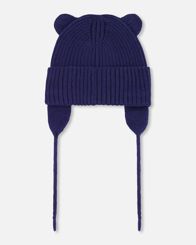 Baby Knit Hat Navy Blue - H30WT23_04790