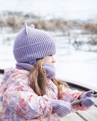 Baby Knit Hat Lavender - H30WT23_05002